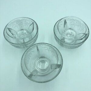 Vintage Etched Glass Fruit Cocktail Dishes